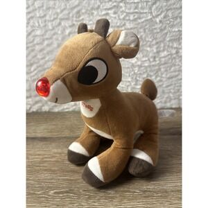 Rudolph The Red Nosed Reindeer Musical Light Up Plush Toy 11" 2023 Tag Works